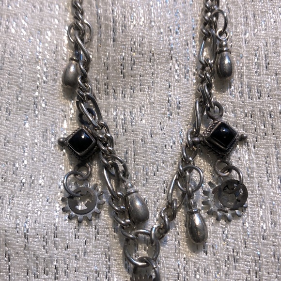 Handmade Silver Necklace with Vintage Gears ⚙️ - Picture 2 of 8